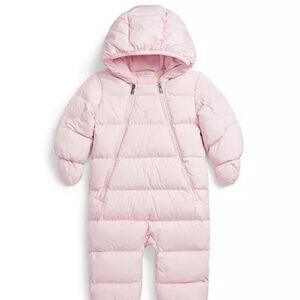 POLO Ralph Lauren Winter Warmest Down Puffer Snowsuit one-Piece Suit Pink